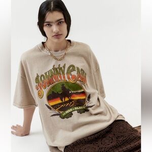 Urban Outfitters Johnny Cash Oversized T-Shirt